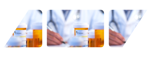 Pharmacist holding prescription bottle with a Label