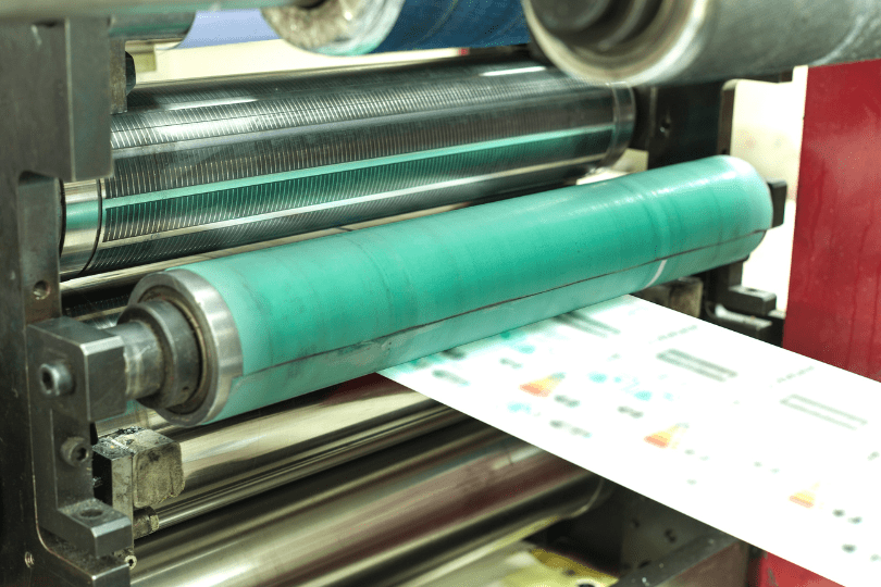 Web coming out of press